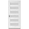 Codel Doors 36" x 96" Primed White Contemporary Flush-Glazed Exterior Fiberglass Door 3080RHISPSF20F6LS691610BB - alternate 1